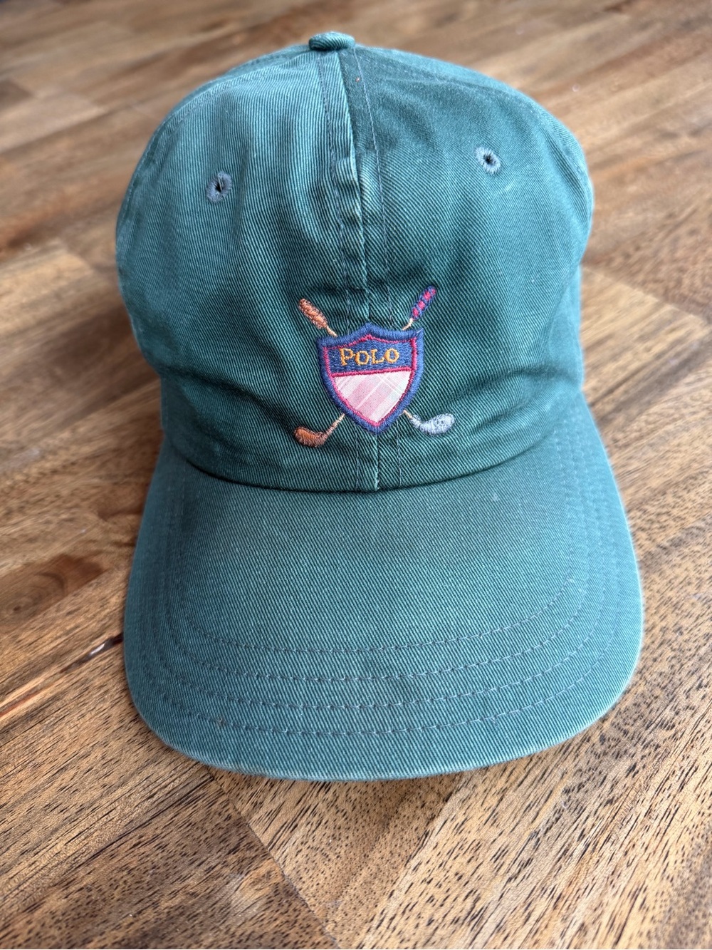 Vintage Polo Ralph Lauren Golf Crest Hat- USA Embroidered Crest Baseball Cap 90s